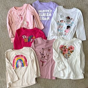 Lot of 7 long sleeve graphic tees